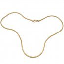 Gold Plated Steel Snake Chain Necklace 2mm 40-60cm